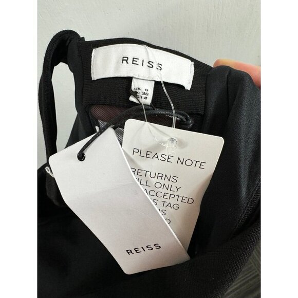 REISS Angelica sheer back dress bodycon cocktail LBD dress - Picture 10 of 11